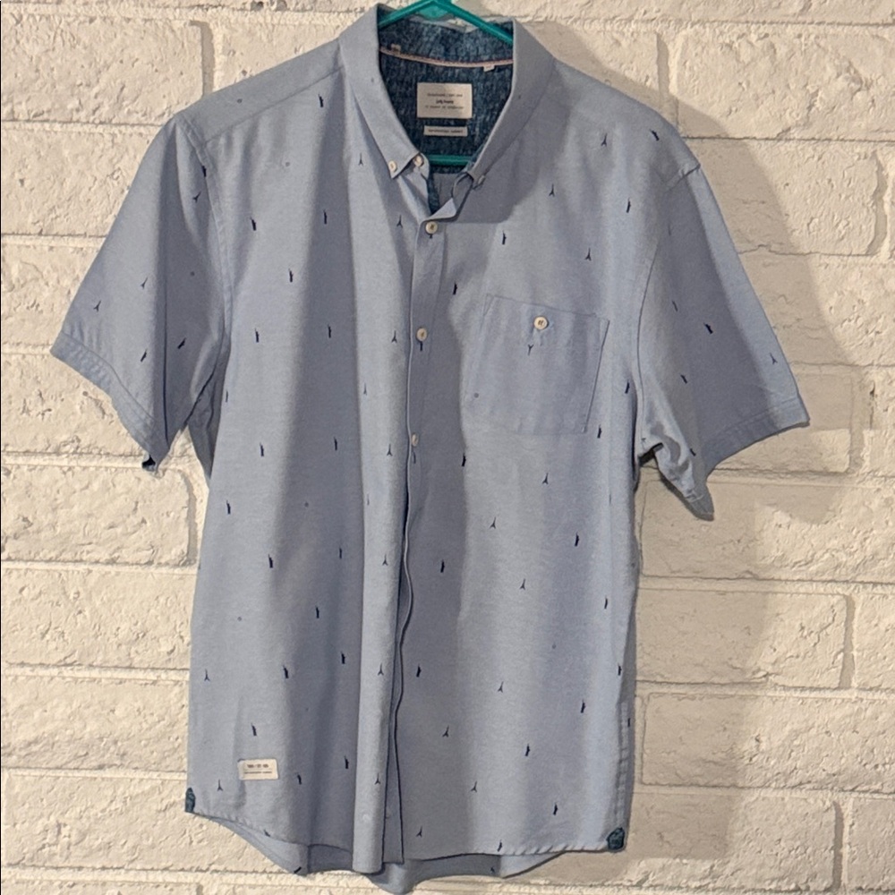 7 Diamonds Men's Light Blue Short Sleeve Shirt